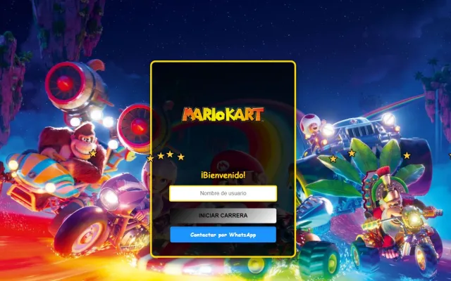 Login Temático Estilo Mario Kart para MikroTik