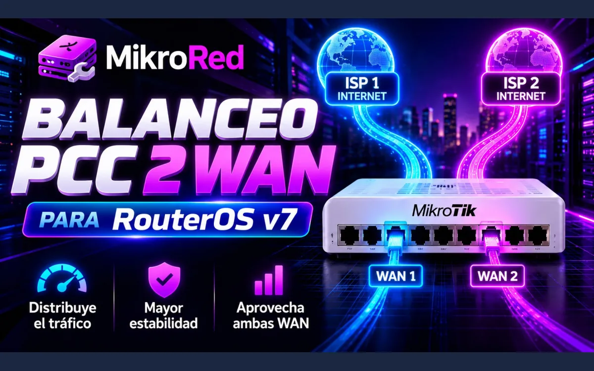 Balanceo de Cargas PCC 2 WAN para MikroTik RouterOS v7