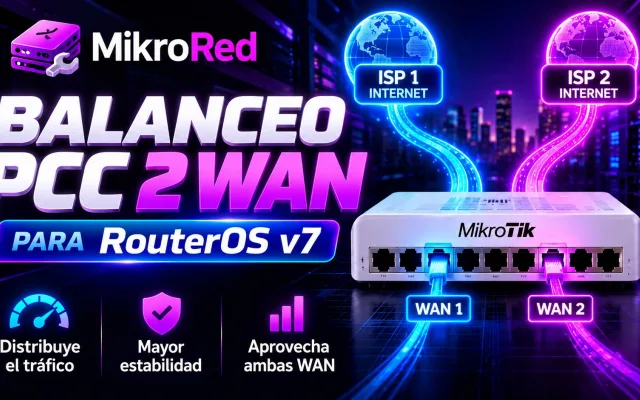 Balanceo de Cargas PCC 2 WAN para MikroTik RouterOS v7