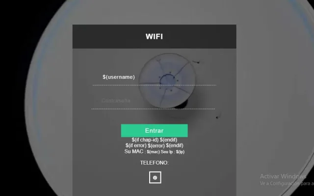 Diseño Hotspot con Fondo en Movimiento de Enlace Inalámbrico de Alta Potencia